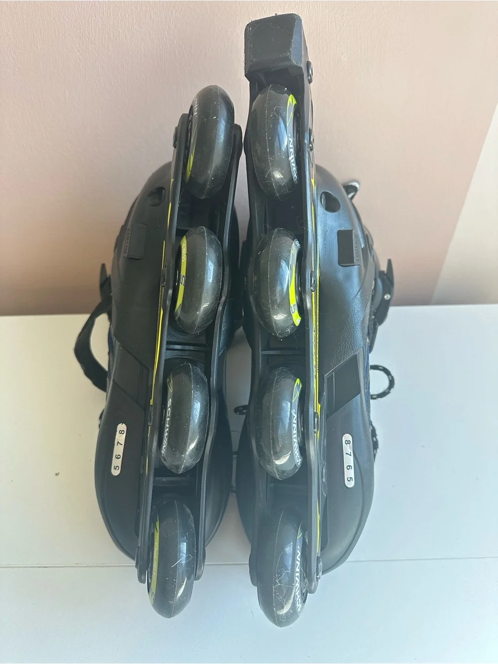 Schwinn Kids Rollerblades Youth size 5-8 Blue and Yellow Adjustable Inline Skate